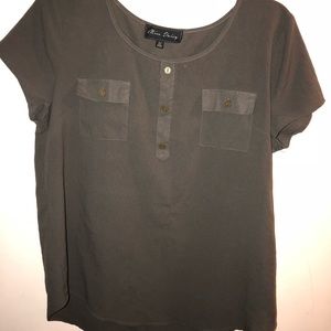 Missy Daisy Brown Blouse with Buttons